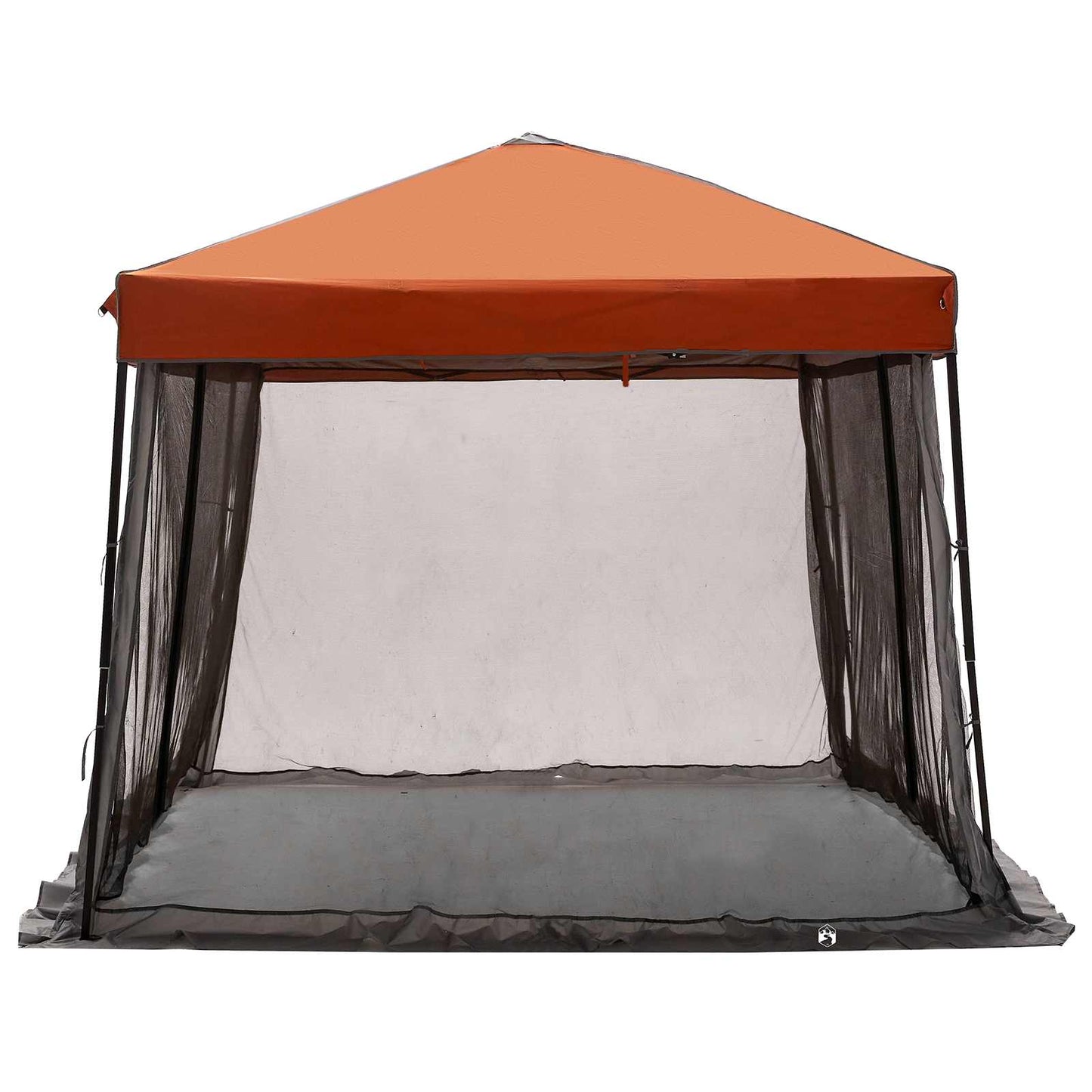 vidaXL Camping Tent Set 2 pcs Grey and Orange Taffeta and Fabric