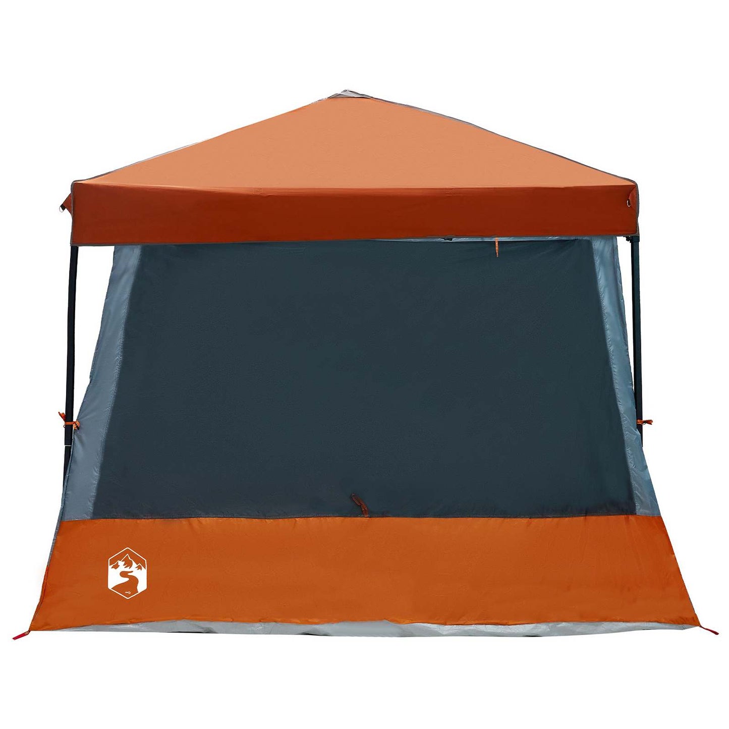 vidaXL Camping Tent Set 2 pcs Grey and Orange Taffeta and Fabric