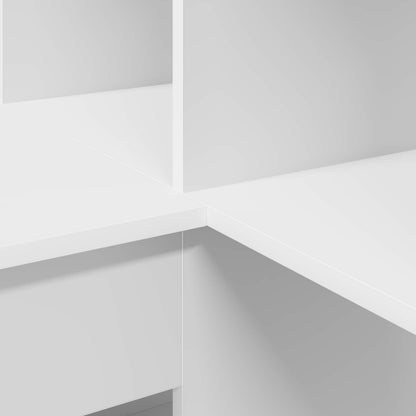 vidaXL Corner Desk White 101.5 x 149.5 x 149.5 cm Engineered Wood