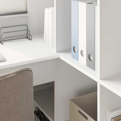 vidaXL Corner Desk White 101.5 x 149.5 x 149.5 cm Engineered Wood