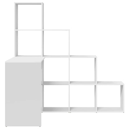 vidaXL Corner Desk White 101.5 x 149.5 x 149.5 cm Engineered Wood