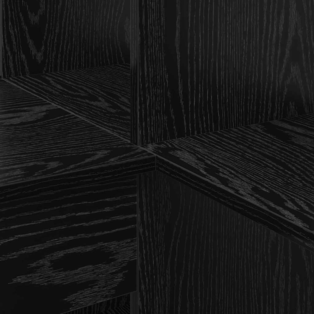 vidaXL Corner Desk Black Oak 101.5 x 149.5 x 149.5 cm Engineered Wood