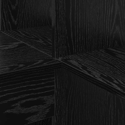 vidaXL Corner Desk Black Oak 101.5 x 149.5 x 149.5 cm Engineered Wood
