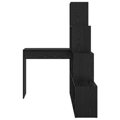 vidaXL Corner Desk Black Oak 101.5 x 149.5 x 149.5 cm Engineered Wood