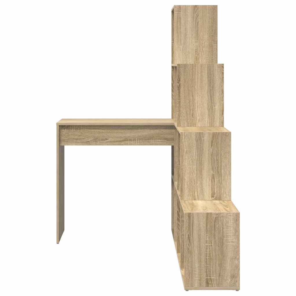 vidaXL Corner Desk Sonoma Oak 101.5 x 149.5 x 149.5 cm Engineered Wood