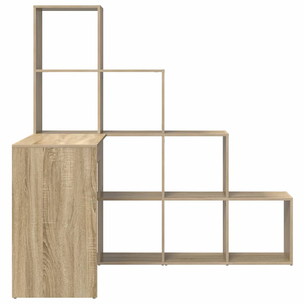 vidaXL Corner Desk Sonoma Oak 101.5 x 149.5 x 149.5 cm Engineered Wood