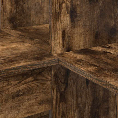 vidaXL Corner Desk Smoked Oak 101.5 x 149.5 x 149.5 cm Engineered Wood