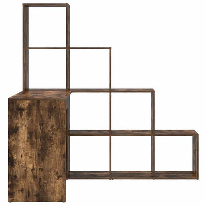 vidaXL Corner Desk Smoked Oak 101.5 x 149.5 x 149.5 cm Engineered Wood