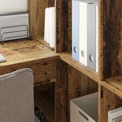 vidaXL Corner Desk Old Wood 101.5 x 149.5 x 149.5 cm Engineered Wood