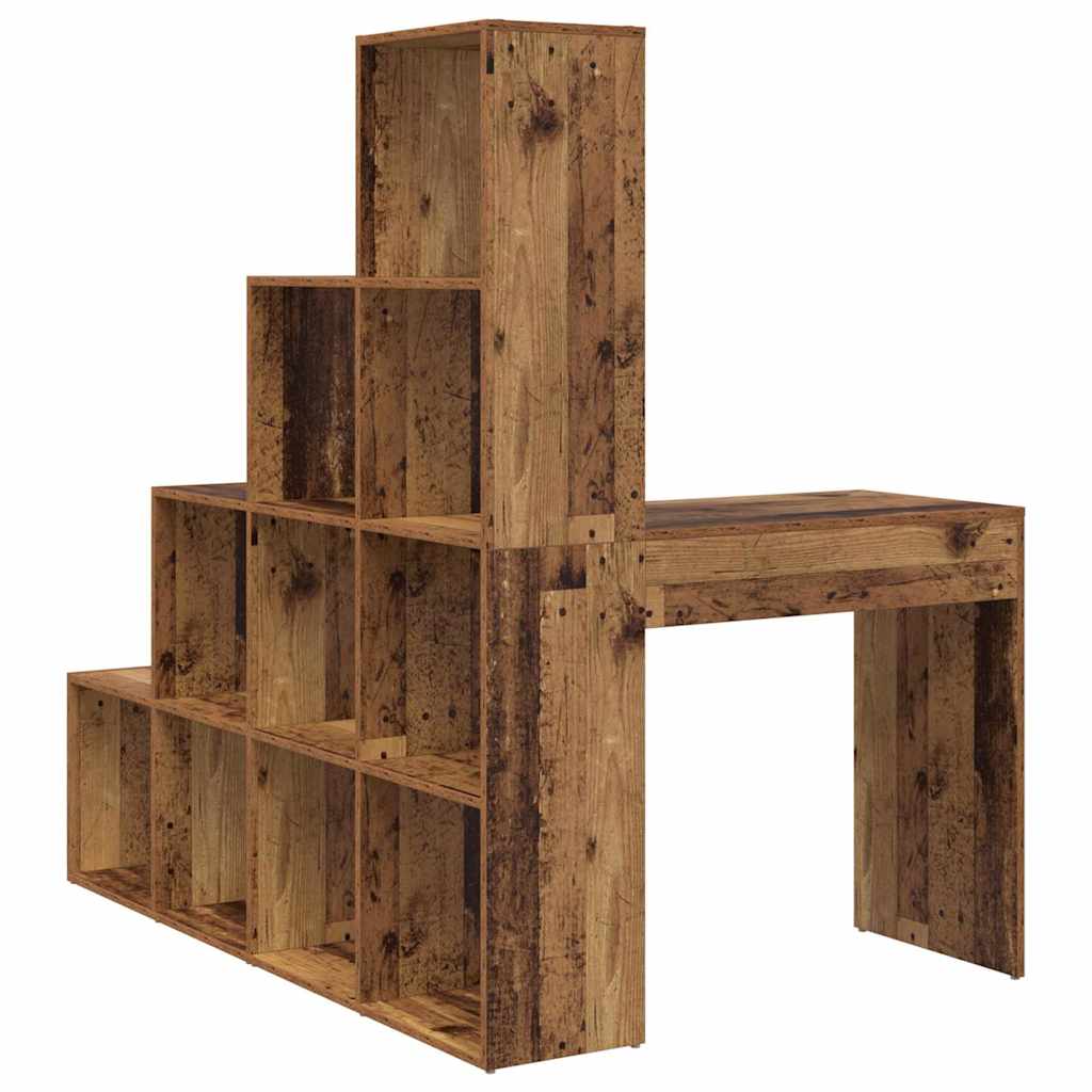 vidaXL Corner Desk Old Wood 101.5 x 149.5 x 149.5 cm Engineered Wood