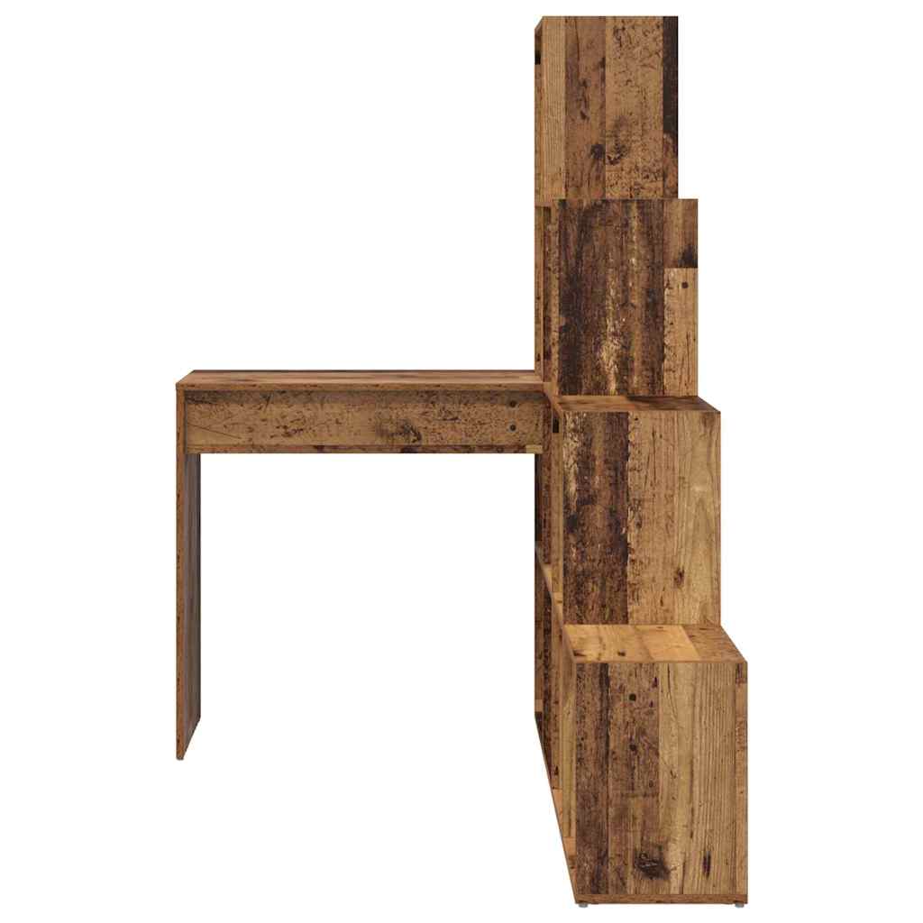 vidaXL Corner Desk Old Wood 101.5 x 149.5 x 149.5 cm Engineered Wood