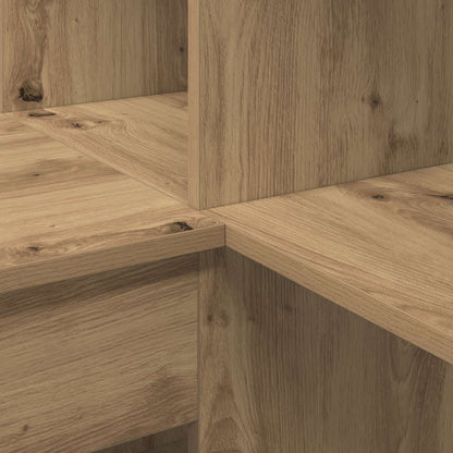 vidaXL Corner Desk with Shelf Artisan Oak 101.5 x 149.5 x 149.5 cm