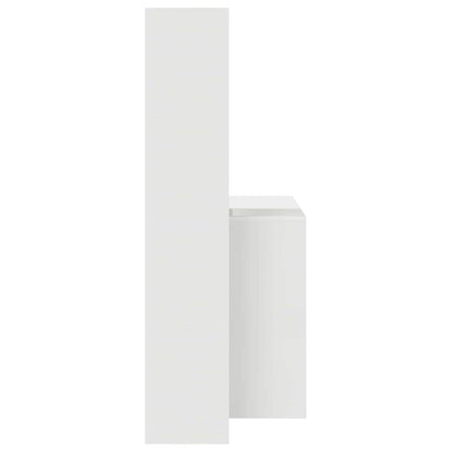 vidaXL Desk with Shelf White 138.5 x 55 x 143 cm Engineered Wood