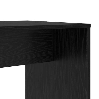 vidaXL Desk with Shelf Black Oak 138.5 x 55 x 143 cm Engineered Wood