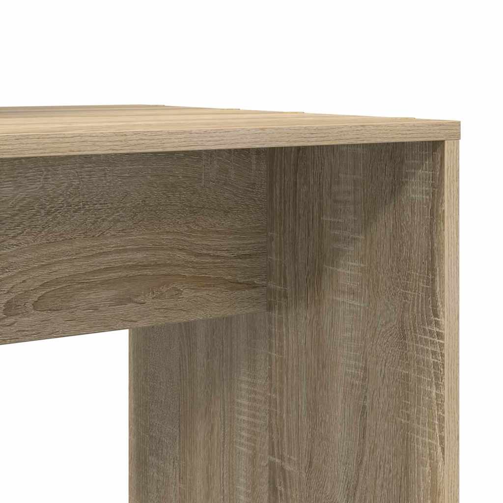 vidaXL Desk with Shelf Sonoma Oak 138.5 x 55 x 143 cm Engineered Wood