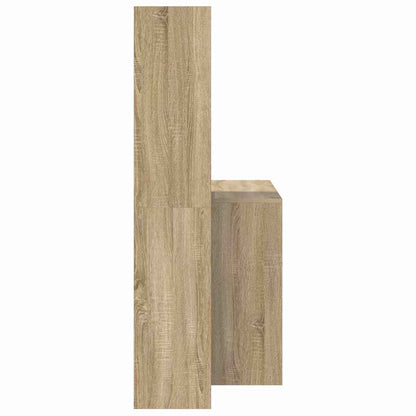 vidaXL Desk with Shelf Sonoma Oak 138.5 x 55 x 143 cm Engineered Wood