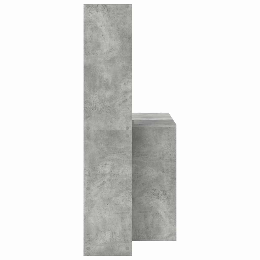 vidaXL Desk Concrete Grey 138.5 x 55 x 143 cm Engineered Wood