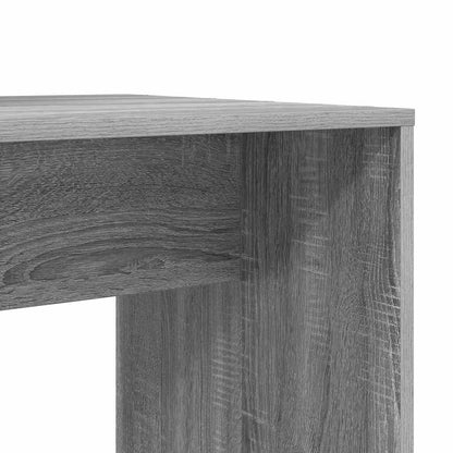 vidaXL Desk with Shelf Grey Sonoma 138.5 x 55 x 143 cm Engineered Wood