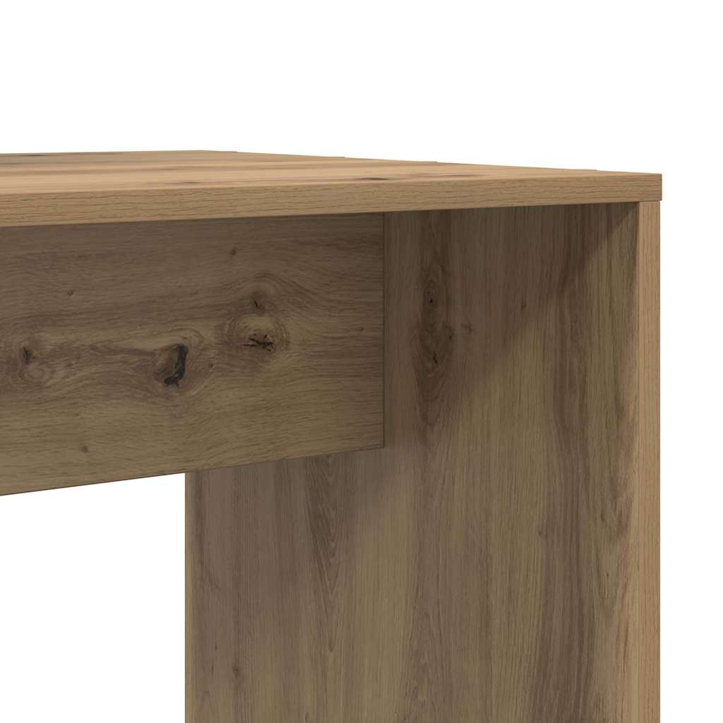 vidaXL Desk with Shelf Artisan Oak 138.5 x 55 x 143 cm Engineered Wood