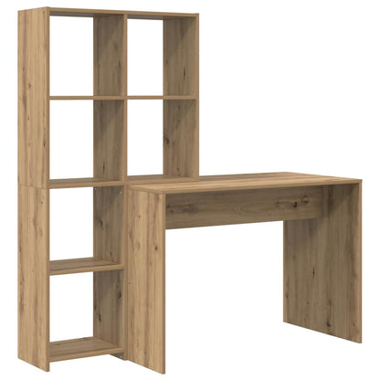 vidaXL Desk Artisan Oak Engineered Wood 138.5 x 55 x 143 cm