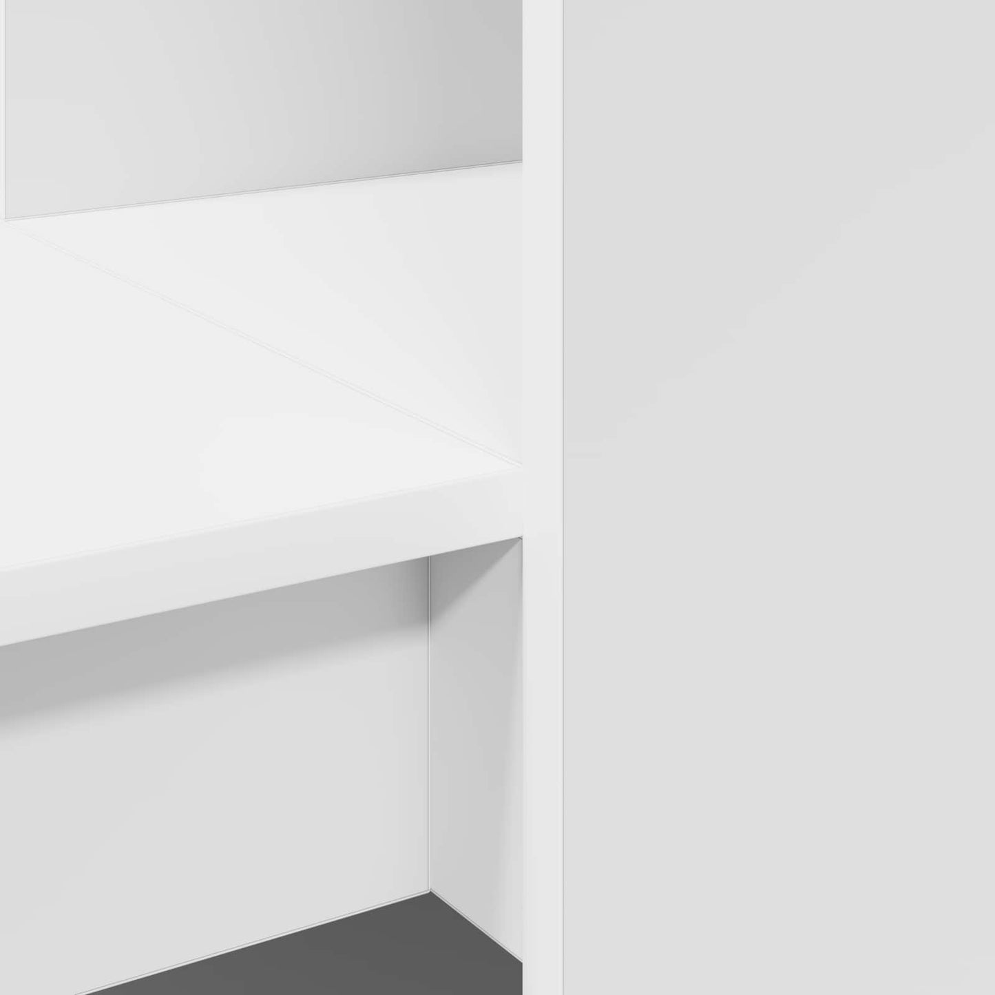 vidaXL Desk with Shelf White 122 x 67 x 145 cm Engineered Wood
