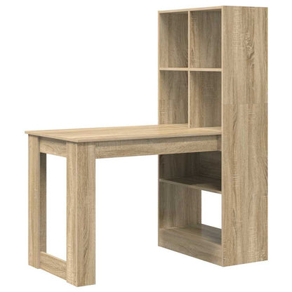 vidaXL Desk Sonoma Oak Engineered Wood 122 x 67 x 145 cm