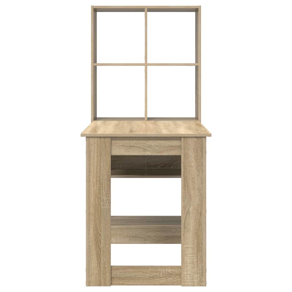 vidaXL Desk Sonoma Oak Engineered Wood 122 x 67 x 145 cm