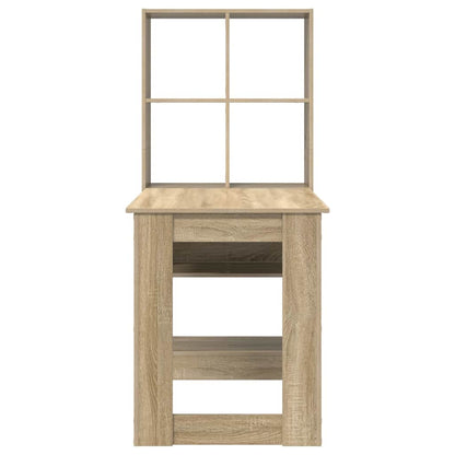 vidaXL Desk Sonoma Oak Engineered Wood 122 x 67 x 145 cm