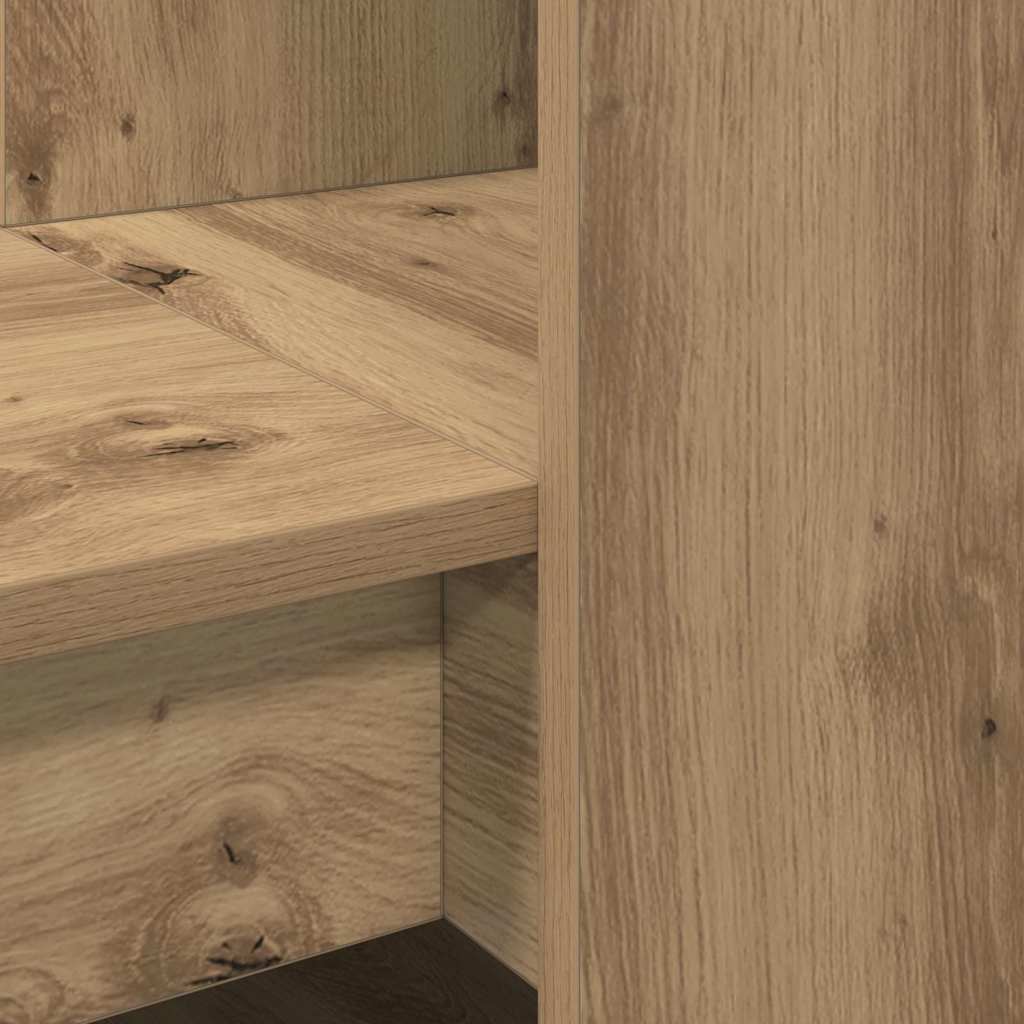 vidaXL Desk Artisan Oak Engineered Wood 122 x 67 x 145 cm