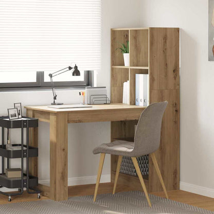 vidaXL Desk Artisan Oak Engineered Wood 122 x 67 x 145 cm