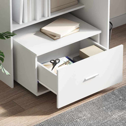 vidaXL Desk White Engineered Wood 131.5 x 50 x 106.5 cm