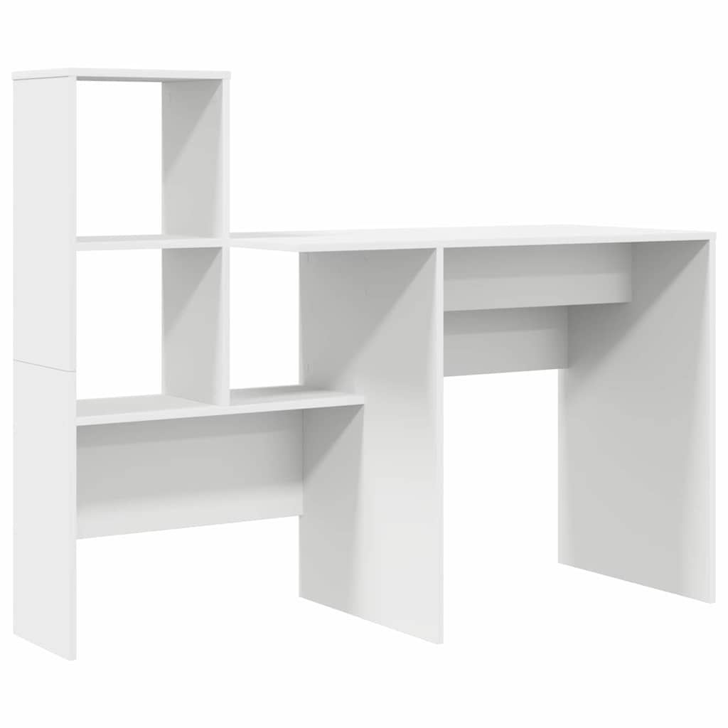 vidaXL Desk White Engineered Wood 131.5 x 50 x 106.5 cm