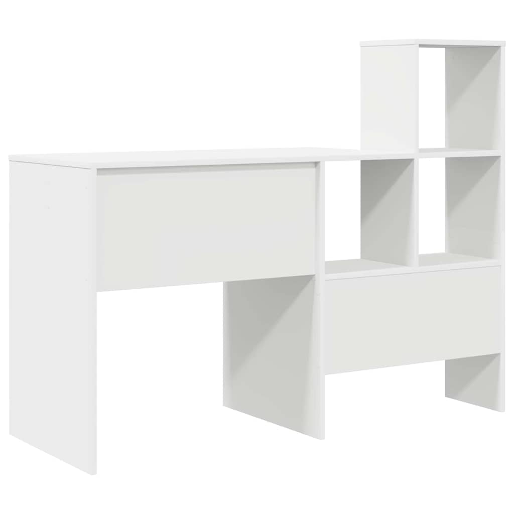 vidaXL Desk White Engineered Wood 131.5 x 50 x 106.5 cm