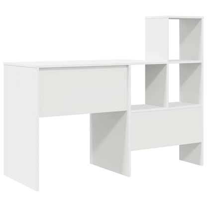 vidaXL Desk White Engineered Wood 131.5 x 50 x 106.5 cm