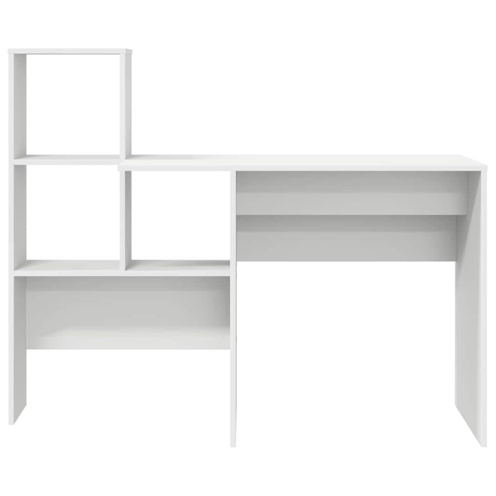 vidaXL Desk White Engineered Wood 131.5 x 50 x 106.5 cm
