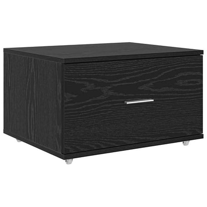 vidaXL Desk with Shelf Black Oak 131.5 x 50 x 106.5 cm Engineered Wood