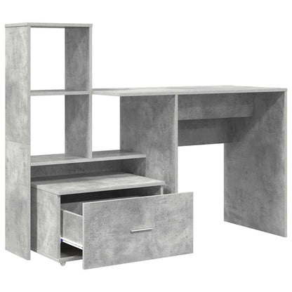 vidaXL Desk Concrete Grey 131.5 x 50 x 106.5 cm Engineered Wood