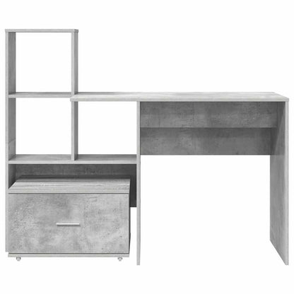 vidaXL Desk Concrete Grey 131.5 x 50 x 106.5 cm Engineered Wood