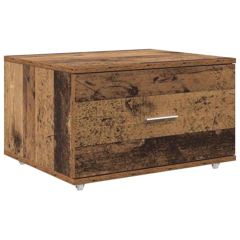 vidaXL Desk with Drawer Old Wood 131.5 x 50 x 106.5 cm Engineered Wood