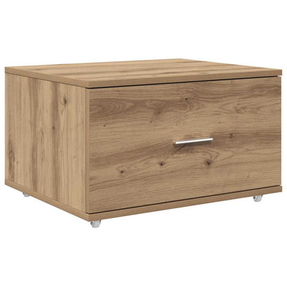 vidaXL Desk Artisan Oak 131.5 x 50 x 106.5 cm Engineered Wood