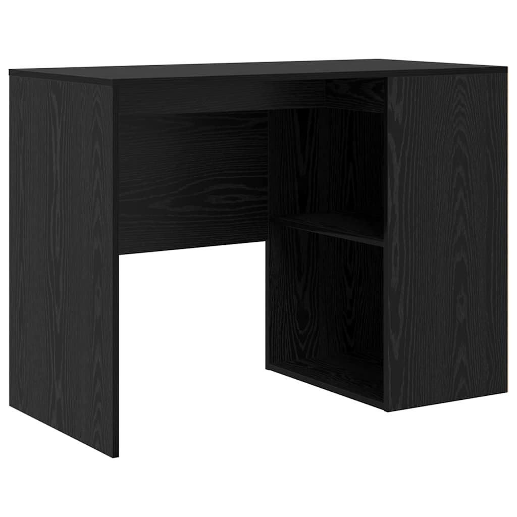 vidaXL Corner Desk with Drawer Black Oak 102 x 88 x 75 cm