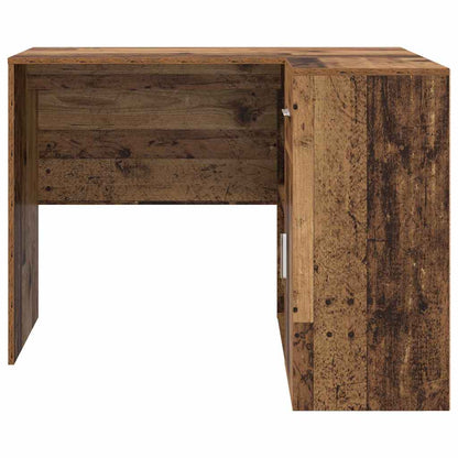 vidaXL Corner Desk with Drawer Old Wood 102 x 88 x 75 cm