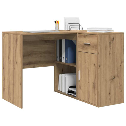 vidaXL Corner Desk with Drawer Artisan Oak 102 x 88 x 75 cm