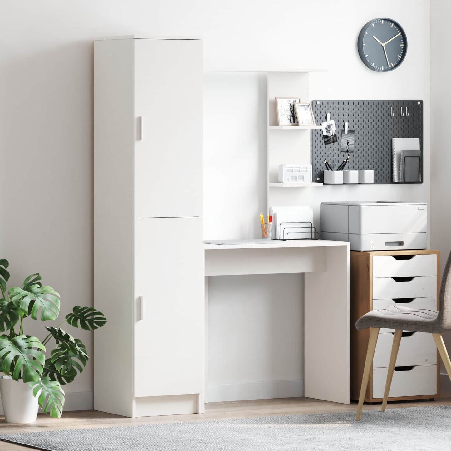 vidaXL Desk 2 pcs White