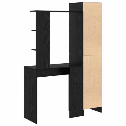 vidaXL Desk 2 pcs Black Oak