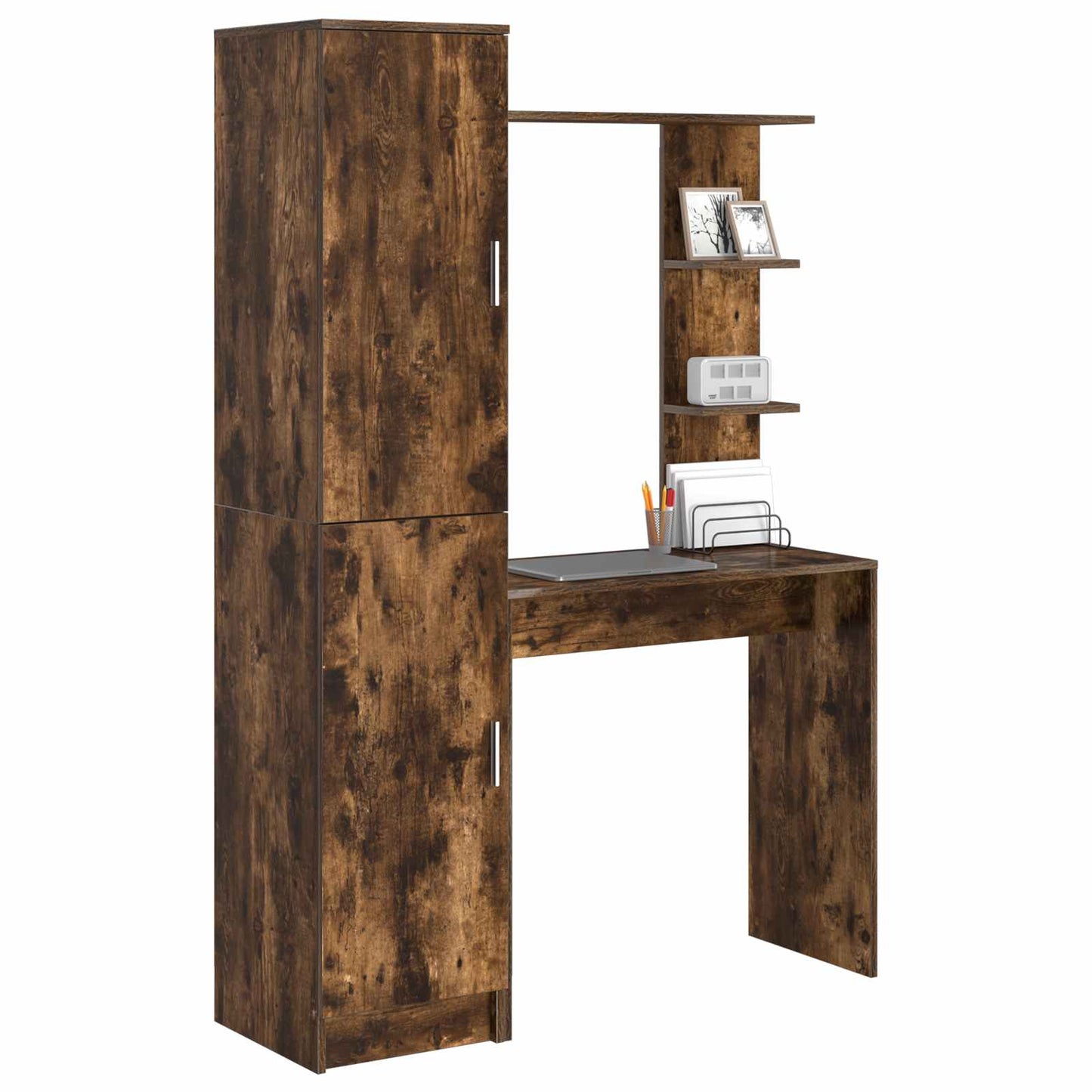 vidaXL Desk 2 pcs Smoked Oak