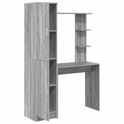 vidaXL Desk 2 pcs Grey Sonoma