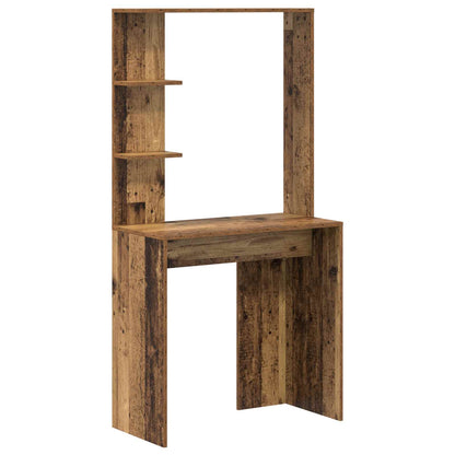 vidaXL Desk 2 pcs Old Wood