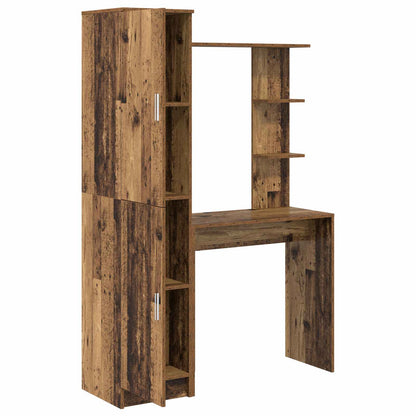 vidaXL Desk 2 pcs Old Wood