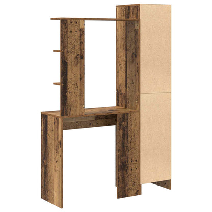 vidaXL Desk 2 pcs Old Wood